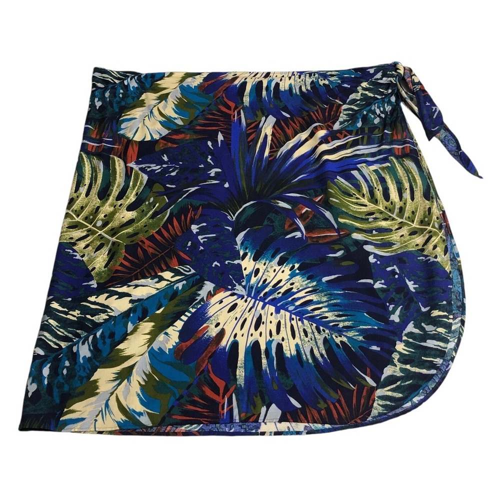 VTG Pacific Connections Sarong Wrap Skirt Womens One Size Floral Resort Coverup - Picture 4 of 10
